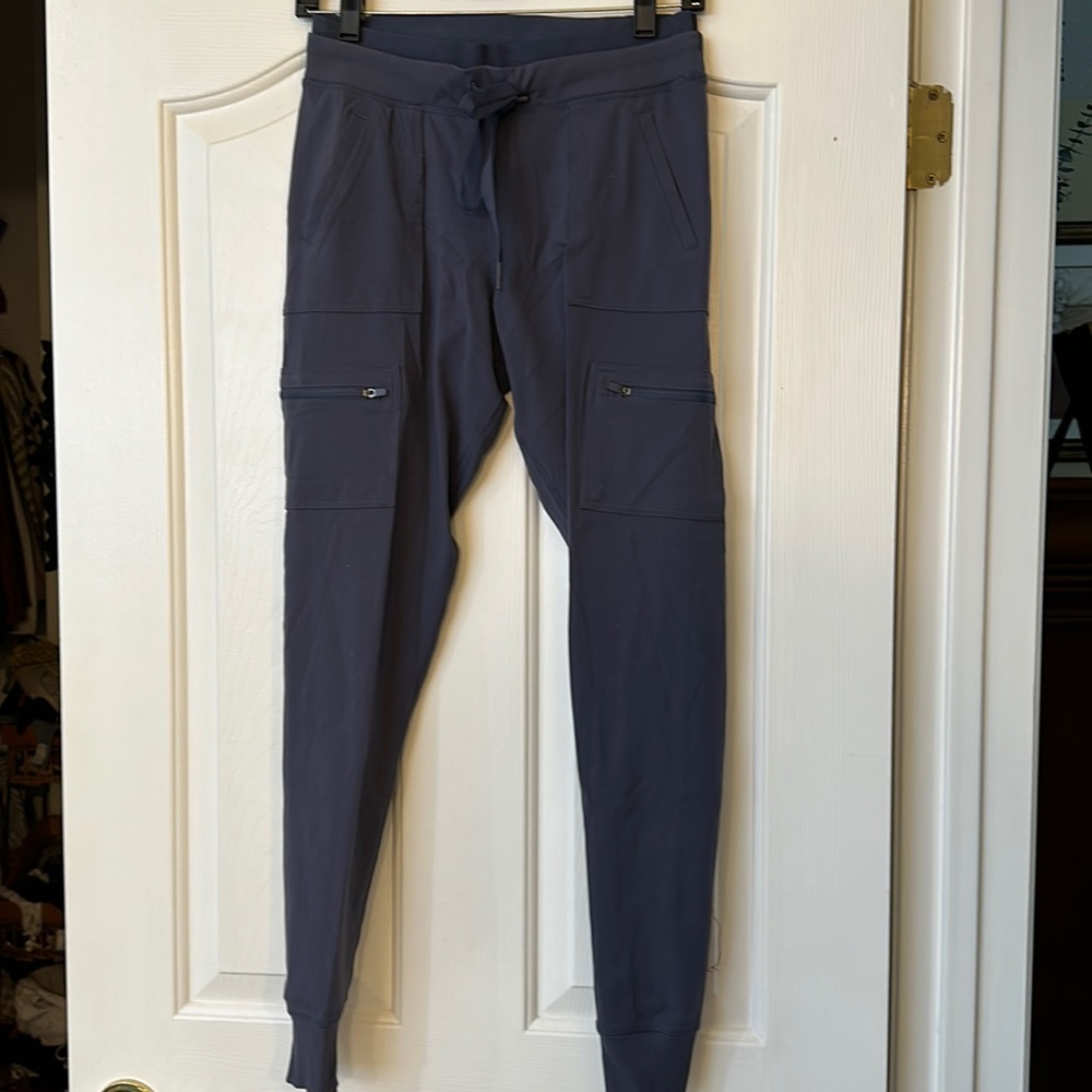 Blue cargo joggers